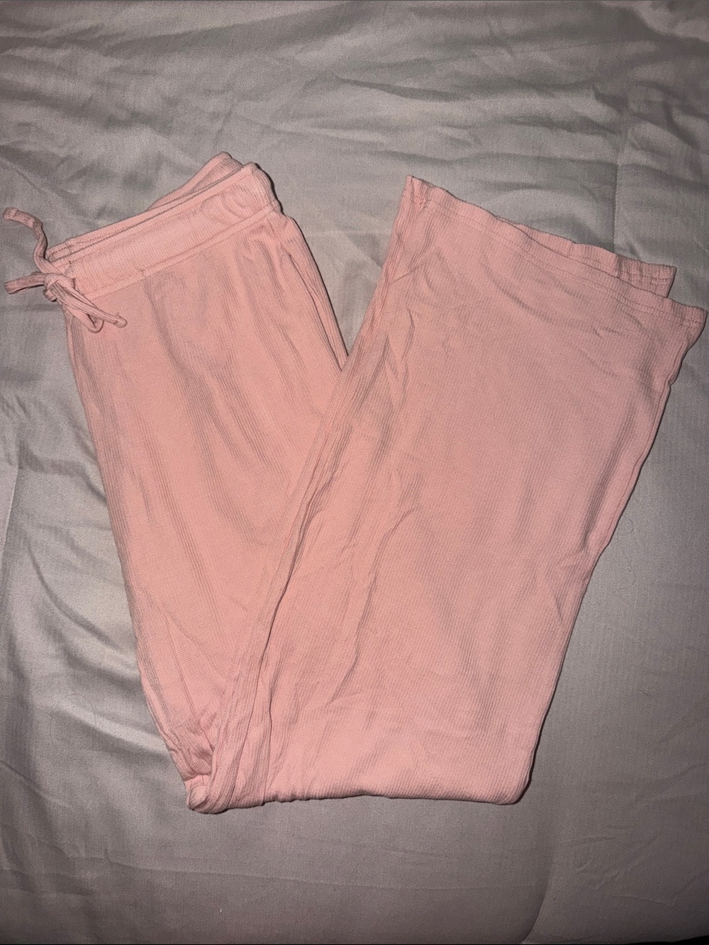 Caden Lane Women’s Waffle-Knit Pajama Pants - Light Pink